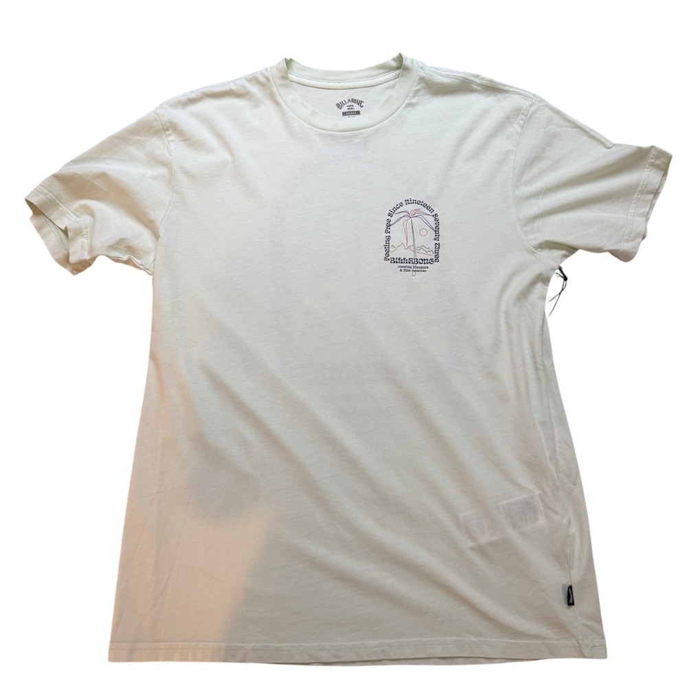 Light mint Billabong Men Wave Washed Premium‎ Tee Small Beach Graphic